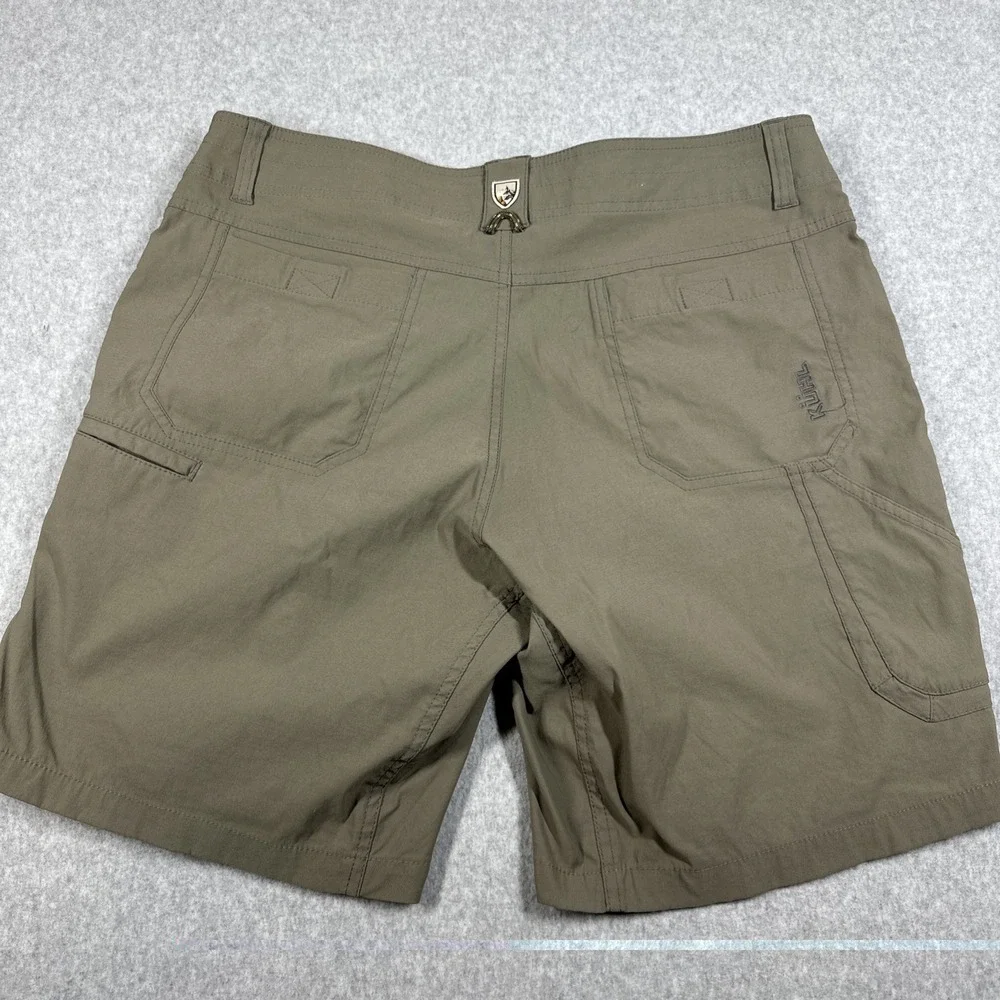 Kuhl Radikl Cargo Hiking Shorts Size 36x8 Khaki Nylon Outudoor Trails Gorpcore